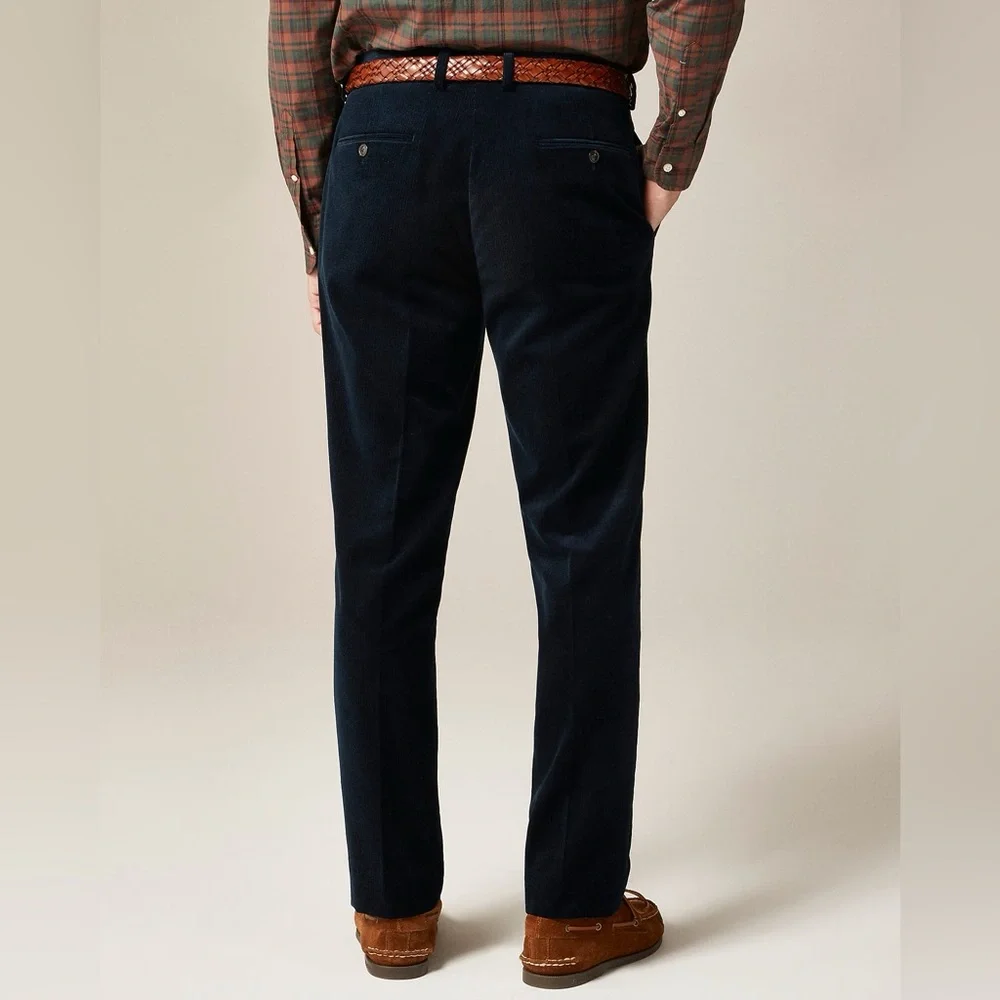 J CREW Ludlow Slim-fit suit‎ pant in Italian corduroy in Navy 32 NWT $298 CL279